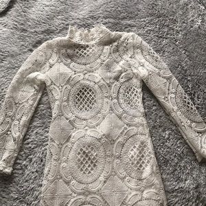 White lace minidress!